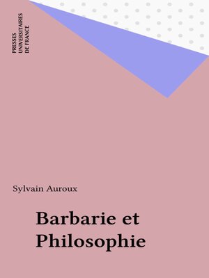 cover image of Barbarie et Philosophie